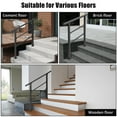 thumbnail image 4 of Handrails for Outdoor Steps, Outdoor Stair Railing Fits 2 to 3 Steps, Sturdy Porch Railing with Installation Kit, Black Wrought Iron Hand Railings for Outdoor Steps, 4 of 6