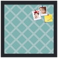 thumbnail image 2 of PinPix 14x14 Custom Cork Bulletin Board Diamond Modern Pattern Aqua White Poster Board Has a Fabric Style Canvas Finish, Framed in Diamond Modern Pattern Aqua White, by ArtToFrames (PinPix-1799), 2 of 5