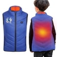 thumbnail image 5 of Gamivast Boys Heated Vest Quilted Printed 13 Heating Zones and 5-Levels Sleeveless Jackets for Kids Stand Collar Zip up Puffer Coats Rechargeable Washable with Pockets no Power Bank, 5 of 5