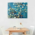 thumbnail image 2 of COMIO Framed Wall Art Almond Blossom Floral Canvas Prints of Van Gogh Famous Oil Paintings Reproduction Flowers Pictures on Canvas Wall Art for Bedroom Home Decorations Black 20x16in, 2 of 4