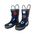 thumbnail image 2 of Navy Sports Balls Boys Rain Boots 3, 2 of 2