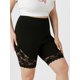 thumbnail image 1 of Shorts de Motociclista Talla Extra con Encaje Insertado Rosegal  Leggings de talla grande, 1 of 5