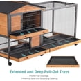 thumbnail image 3 of MEDEHOO Rabbit Cage,Indoor Rabbit Hutch with Matel Frame and Pull Out Tray,Rabbit Hutch Chicken Coop with Run (Orange), 3 of 8