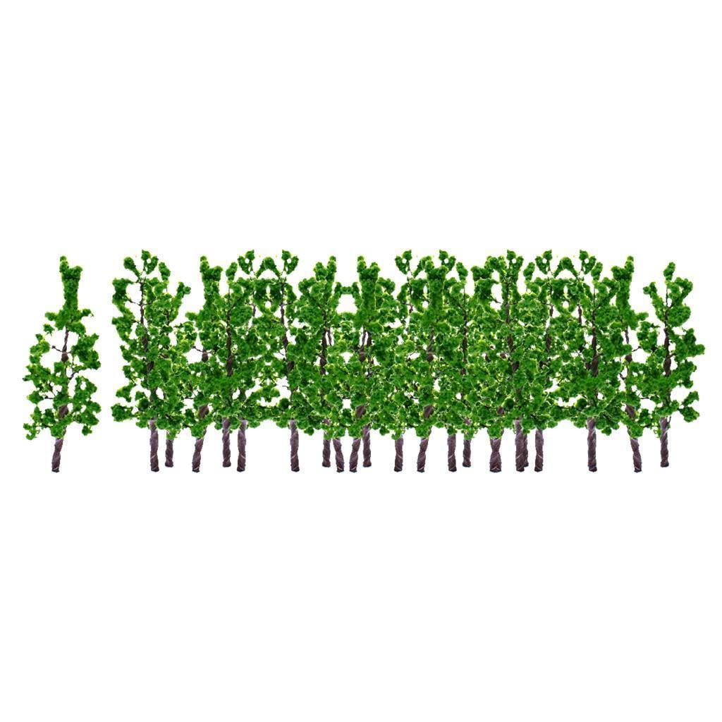 10pcs Model Branched Trees Train For Railroad Wargame Layout HO Scale Green 