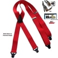 thumbnail image 4 of Holdup Brand Classic Series Bright Red X-back Suspenders with Black Patented Gripper Clasps, 4 of 4