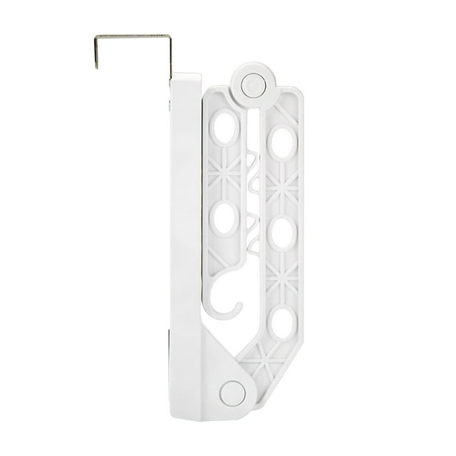 Tendedero plegable de pared con 5 agujeros | Organizador de perchas de plástico multifunción para ropa y trajes | Almacenamiento compacto para viajes, dormitorios y hogar