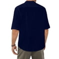 thumbnail image 2 of Biekopu Men’s Summer Shirt,Short Sleeve Shirt Stand Collar Button Closure Solid Tops for Casual Daily, 2 of 9