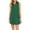 Green, variant on Womens Lapel Sleeveless Dress Pleated Ruffled Dress Button up Dress Short Skirt Summer and Fall Dress Hem Mini Dresses