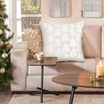 thumbnail image 4 of Puntoco Funda de almohada navideña con copos de nieve y árbol de Navidad bordados para sofá, decoración de fiesta para habitación de invitados, 4 of 5