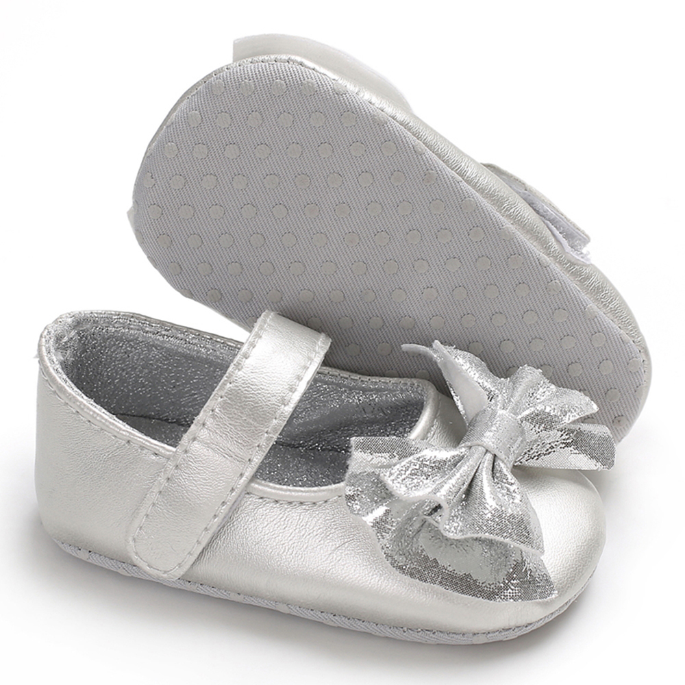 newborn silver shoes