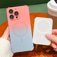 thumbnail image 4 of Magnetic for iPhone 12 Pro Max Case, Compatible with MagSafe,Full Camera Lens Protector Cute Soft Silicone Anti-Drop Shockproof Gradient Case for Women Man (Pink Blue), 4 of 8