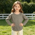 thumbnail image 5 of Ynynloco Kids Boys Long Sleeve Crewneck T-Shirts Tee Tops Fall Fashion Shirt Tops 5-14 Years, 5 of 8