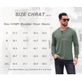thumbnail image 3 of JWD Mens Long Sleeve Henley Shirt Casual Button Neck T Shirt Soft Lightweight Crew Neck Tee with Chest Pocket Green L, 3 of 6