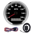 thumbnail image 1 of Velocímetro GPS universal de 85 mm / 3,3 pulgadas Cubierta frontal 316L impermeable antivaho 0-160 MPH para automóvil Camión Motocicleta ATV STOCK de EE. UU. (Marco plateado Esfera negra) Jadeshay A, 1 of 8