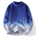 thumbnail image 6 of FYDUU Mens Knit Pullover Sweater Male Crewneck Pullover Sweater Autumn Winter Knitwear Gradient Fashion Sweaters Long Sleeved Shirt Comfort Sweaters, 6 of 6