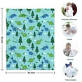 thumbnail image 4 of Light Blue Dinosaurs Forest Pattern Blanket,Comfortable Soft Flannel Throw Blanket,All Season,Warm Lightweight Blankets for Sofa Bed Couch Living Room Chair,30"x40", 4 of 4