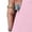 Pink, variant on Women's Split Capri Leggings High Waisted Knee Length Shorts White XL(XL)