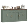 thumbnail image 3 of Hiphuta 70.8"W Large Buffet Cabinet with 6 Doors, Modern Farmhouse Sideboard with 2 Drawers, Coffee Bar for Kitchen Dining Room Living Room, Green, 3 of 7