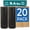 Black, variant on Rosmonde Plastic Stretch Wrap 18 in x 1500 ft, 20 Pack, 80 Gauge Thick, 9.4 lbs/Roll, Heavy Duty Shrink Wrap, Hand Stretch Film for Moving, Packing & Pallet Wrap Use