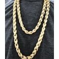 thumbnail image 2 of .925 Silver 10MM Rope CZ Gold Bling Bling Chain, 2 of 2