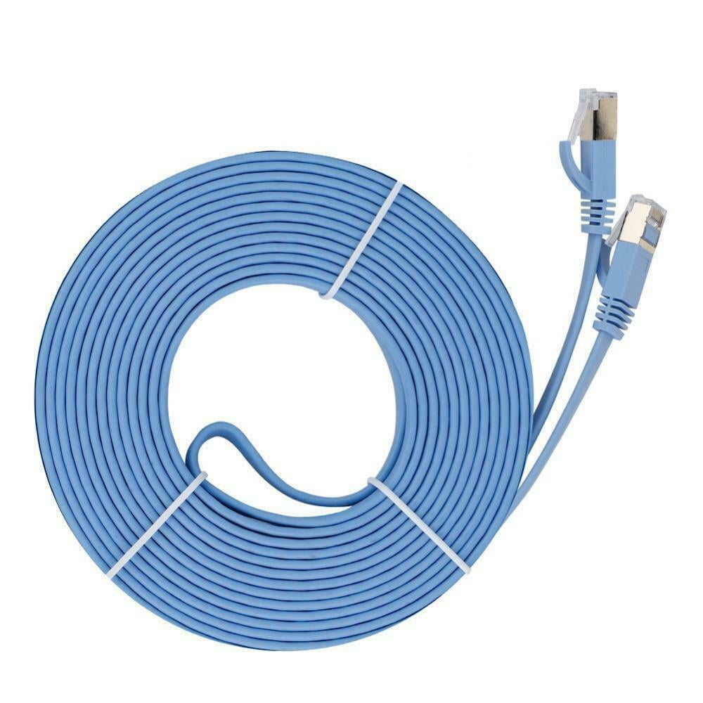 30ft Blue Cat5e Networking RJ45 Ethernet Patch Cable Xbox \ PC \ Modem \ PS4 \ Router 3 Pack 30ft, Blue 