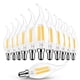 thumbnail image 1 of Bombilla LED Candelabro E12, 4000K Bombillas de Luz De Araña, Equivalente 60W, Bombillas LED Filamento Vela con Punta de Llama Regulables - Paquete 12, Luz Neutra, 1 of 7