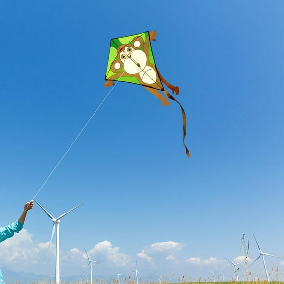 Monkey Huge Kite for Kids and Adults Easy Single Line String with Tail for Beach Trip Park family and outdoor Games and Activities