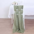 thumbnail image 2 of Efavormart 5 Pack 22" x 78" Eucalyptus Sage Green DIY Premium Chiffon Designer Chair Sashes  for Wedding, Party, Event, Banquet, Decoration, 2 of 10