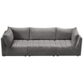 thumbnail image 5 of Meridian Furniture Jacob Grey Velvet Modular Sofa, 5 of 9