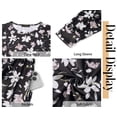 thumbnail image 5 of Fantaslook Long Sleeve Midi Dresses for Women Casual Floral Dress Flowy Fall Dresses with Pockets, 5 of 9