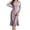 Purple, variant on Bxsruta Womens Long Sleeve Midi Dress Ribbed Crew Neck Casual Pleated Dresses for Women