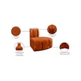 thumbnail image 2 of Meridian Furniture Arc Cognac Velvet Reverse Corner, 2 of 9