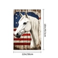 thumbnail image 4 of Amhnf White Horse American Flag Rustic Wood Garden Flag For Home Outdoor Garden Yard Decor 12x18 inch, 4 of 5