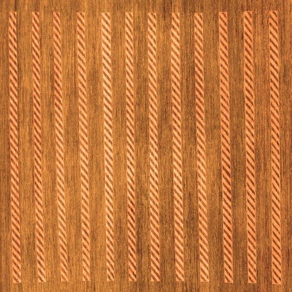 Ahgly Company Indoor Square Abstract Orange Modern Area Rugs, 3' Square