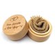 thumbnail image 1 of Caja de madera rústica para anillos de boda, grabada, redonda, para guardar anillos de compromiso y exhibir en ceremonias de propuesta., 1 of 3
