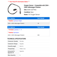 thumbnail image 2 of Oxygen Sensor - Compatible with 2004 - 2006 Volkswagen Phaeton 2005, 2 of 2