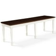 thumbnail image 1 of Bowery Hill Turned Leg Dining Bench in White and Rubbed Antique, 1 of 5