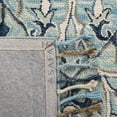 thumbnail image 6 of SAFAVIEH Blossom Frona Floral Wool Fringed Runner Rug, Blue/Ivory, 2'3" x 10', 6 of 8