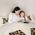 thumbnail image 4 of Erosebridal Teens Adults M Personalized Initial Full Size Comforter Sets 3 Pieces,Leopard Print Bow Knot Bedding Sets For Girls Boys,Grey Reversible, 4 of 6