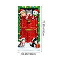 thumbnail image 3 of Antqov Christmas Door Cover 71x35" Funny Front Door Banner Hanging Banner Backdrop Christmas Doors Decoration for Winter Holiday Party Home Decor, 3 of 6