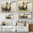 thumbnail image 4 of Designart "Robust Rhino Majesty" Rhinoceros Wall Art Living Room, 4 of 7