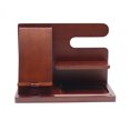 thumbnail image 2 of Phone Holder Stable Multifunctional Wooden Phone Organizer Key Wallet Watch Storage Shelf for Bedside Table, 2 of 8
