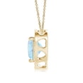 thumbnail image 2 of ANGARA Natural Heart-Shaped Aquamarine Pendant with Diamond Halo in 14K Yellow Gold for Women (Size-6mm) | March Birthstone, Anniversary, Jewelry Gift for Women | Natural Aquamarine Necklace, 2 of 8