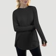 thumbnail image 4 of Towmus Women's Regular-Fit Long-Sleeve Solid Color Crew Neck Sweatshirts Tops Women Fall Going Out Basics Tees, 4 of 5