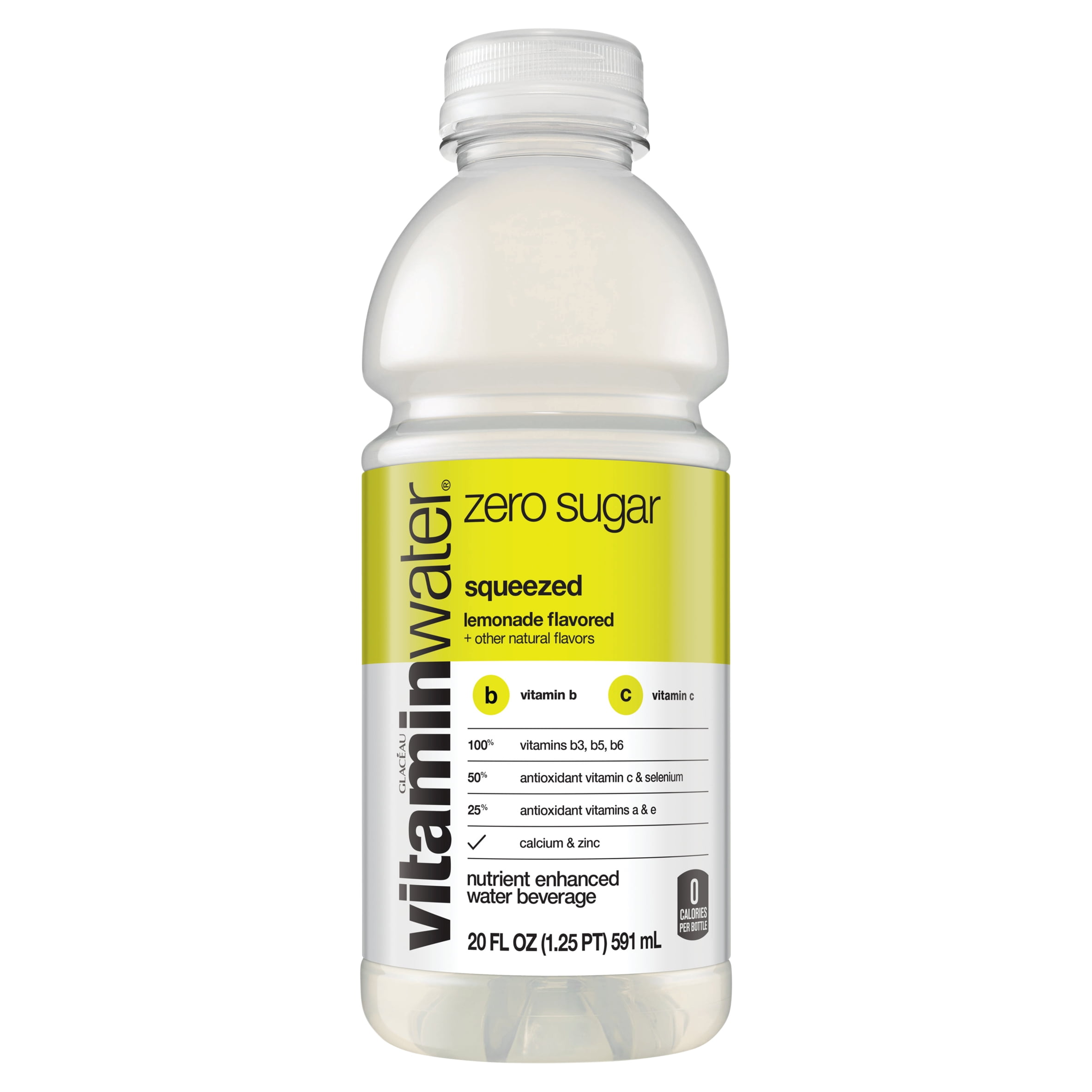 vitaminwater zero sugar squeezed Bottle, 20 fl oz