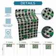 thumbnail image 6 of St. Patrick's Day Table Runner - 120 Inch Long Spring Green Shamrock Black Plaid Beige Cotton and Linen Blended Dress Scarves Farmhouse Table Runner for Kitchen Dining, Coffee Table, 13" x 120", 6 of 8
