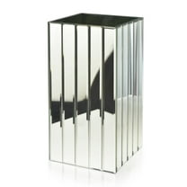 Serene Spaces Living Tall Clear Gatsby Mirror Strip Vase- Modern Vase