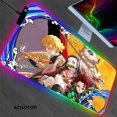 thumbnail image 1 of Demon Slayer-alfombrilla de ratón RGB para ordenador, alfombrilla de ratón grande para Gamer, alfombrillas de escritorio XL, alfombrillas para teclado y ratón LED, 80x30cm LIUWENJING unisex, 1 of 2