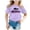 0-Light Purple437, variant on Girls Short Sleeve T Shirt Florida Vacation Tropical Tee Kids Casual Summer T-Shirt