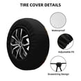 thumbnail image 2 of Goofa Tangerine Pattern Universal Tire Cover for Jeep, SUV, Truck, and Trailer – Waterproof, UV-Resistant,Easy to Install, Fits 14"-17" Tires-16 inch, 2 of 6